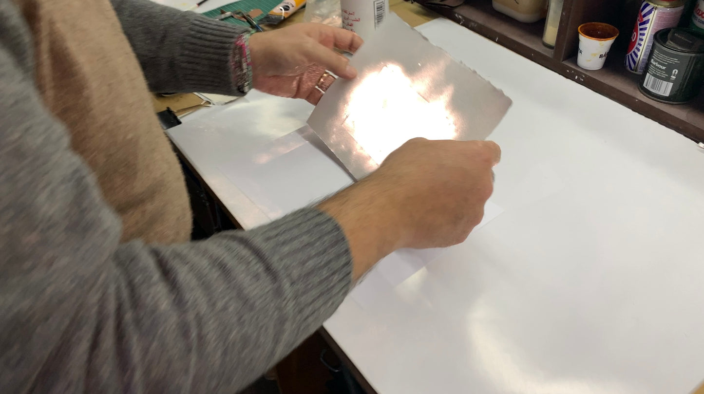 Light Noise Glass Monotype Print